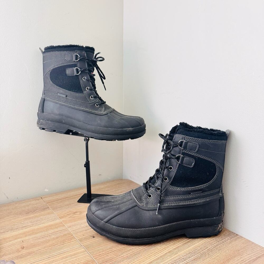 NORTIV 8 Men's Waterproof Winter Snow Boots Black Size 10